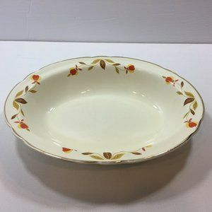 Autumnware Vintage Hall China Autumn Leaf Mary Dunbar Serving Bowl Dish 10"